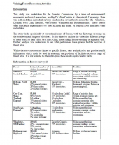 Valuing Forest Recreation Activities 2006: Summary